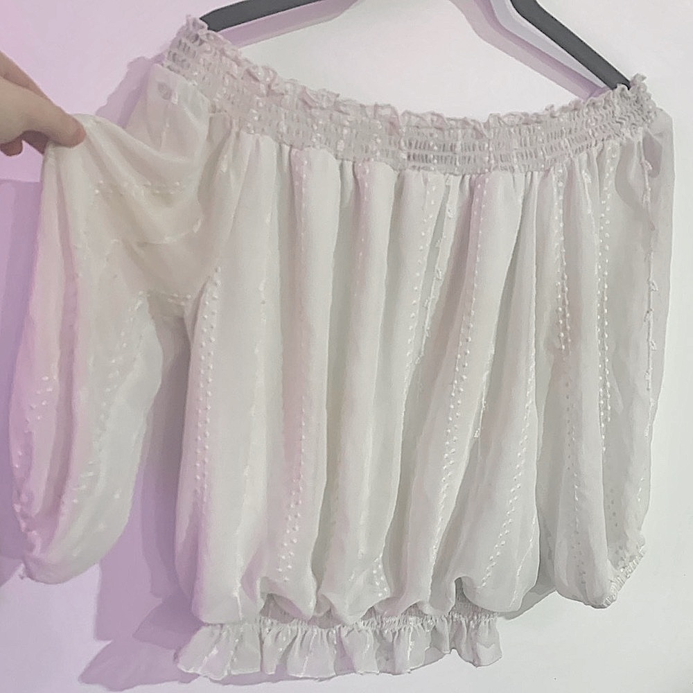 BCX White Silk OTS shirt (M)